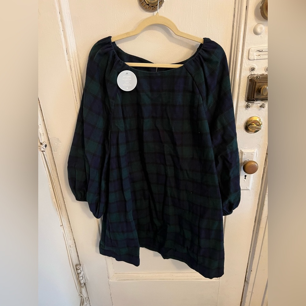 NWT Hill House Blackwatch Tartan Araminta Dress